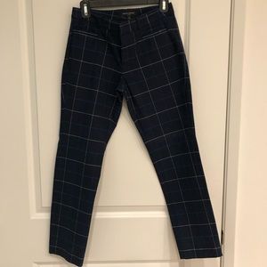 Navy Plaid Banana Republic Sloan fit slacks size 2